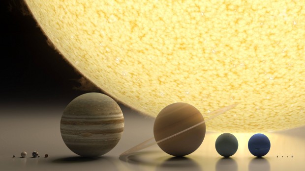 Solar System to Scale