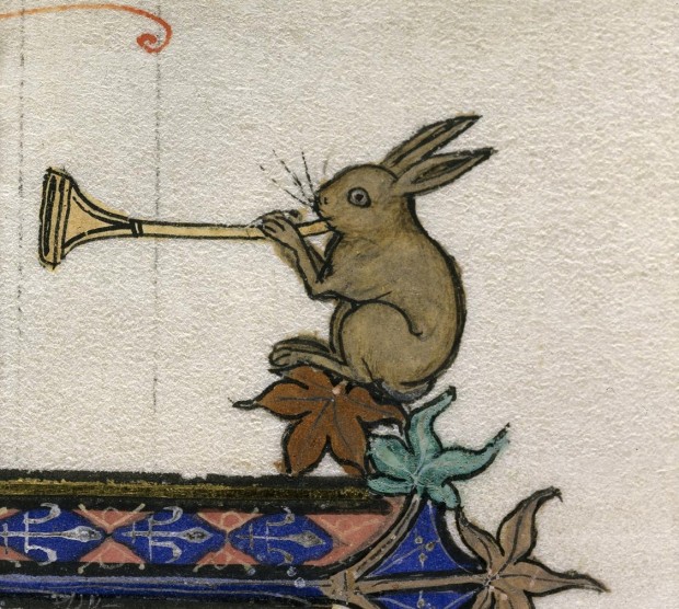 Bunny playing trumpet