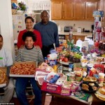 Families Photographed with their Weekly Shopping