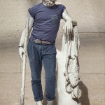 Classical sculptures dressed as hipsters