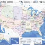 The United States redrawn as 50 States with Equal Population